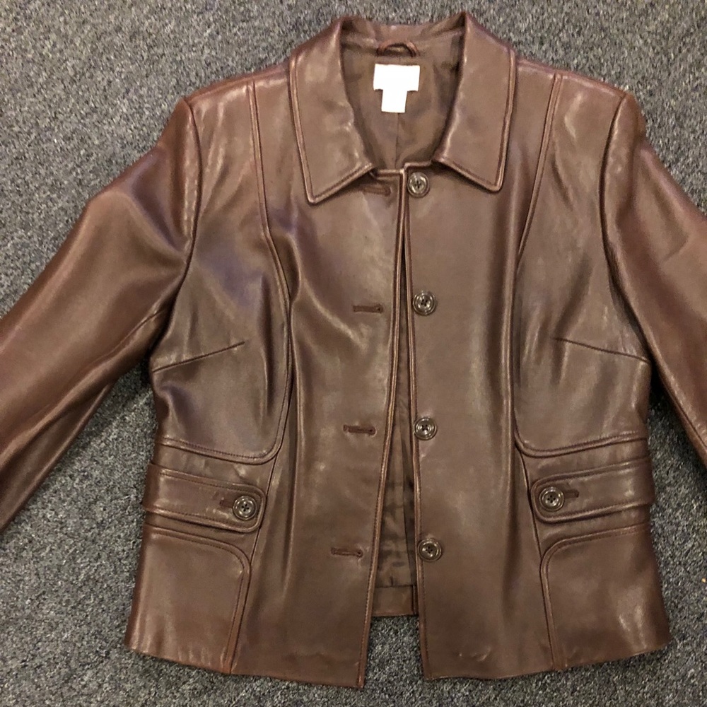 Leather jacket by Ann Taylor